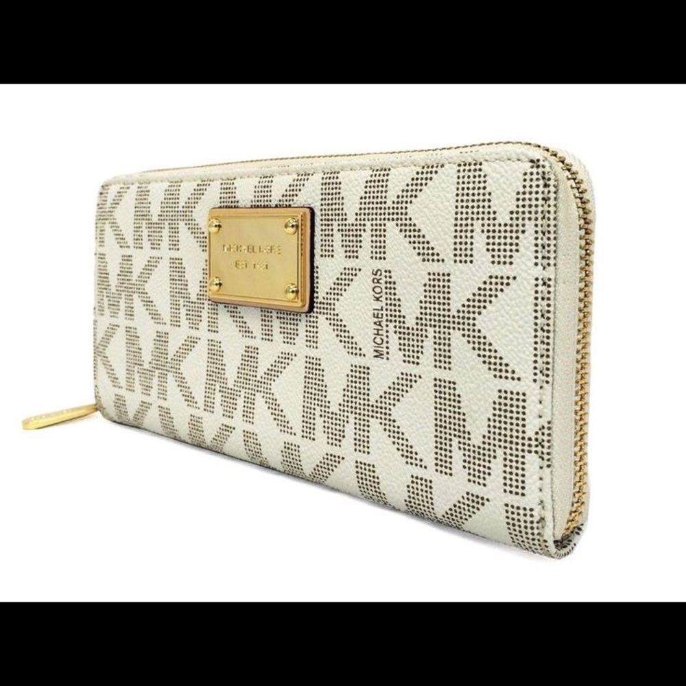 Michael Kors MK Logo Zip around wallet